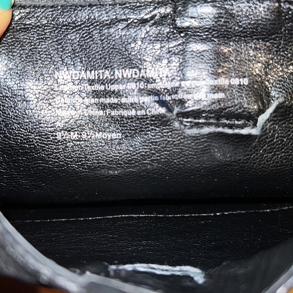 Nine West vintage Black Heeled ankle leather  boots Sz 9.5 - Picture 13 of 15